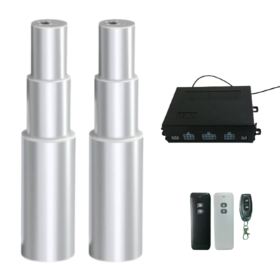 Kolom Angkat Teleskop 3 Tahap Bulat 2000N Dorongan 24V DC Motor