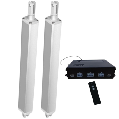 32x41mm Inline Actuator 24VDC Motor 500N Sistem Kontrol Sinkronisasi Efek Hall